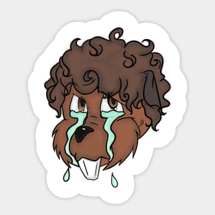 Crying Beaver Sticker